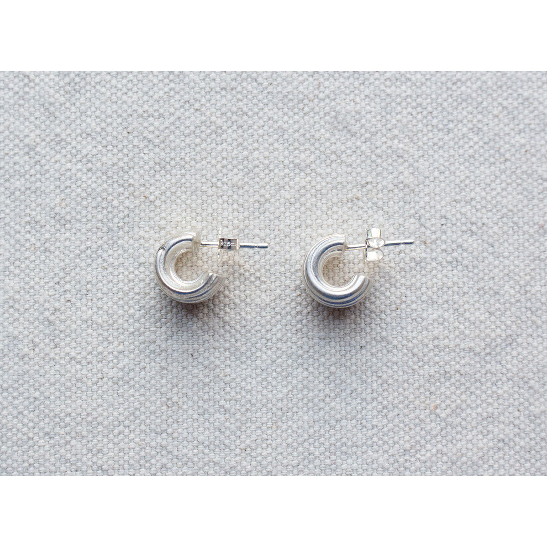 Sapir Bachar Forever Mini Huggies in Sterling Silver