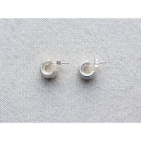 Sapir Bachar Forever Mini Huggies in Sterling Silver
