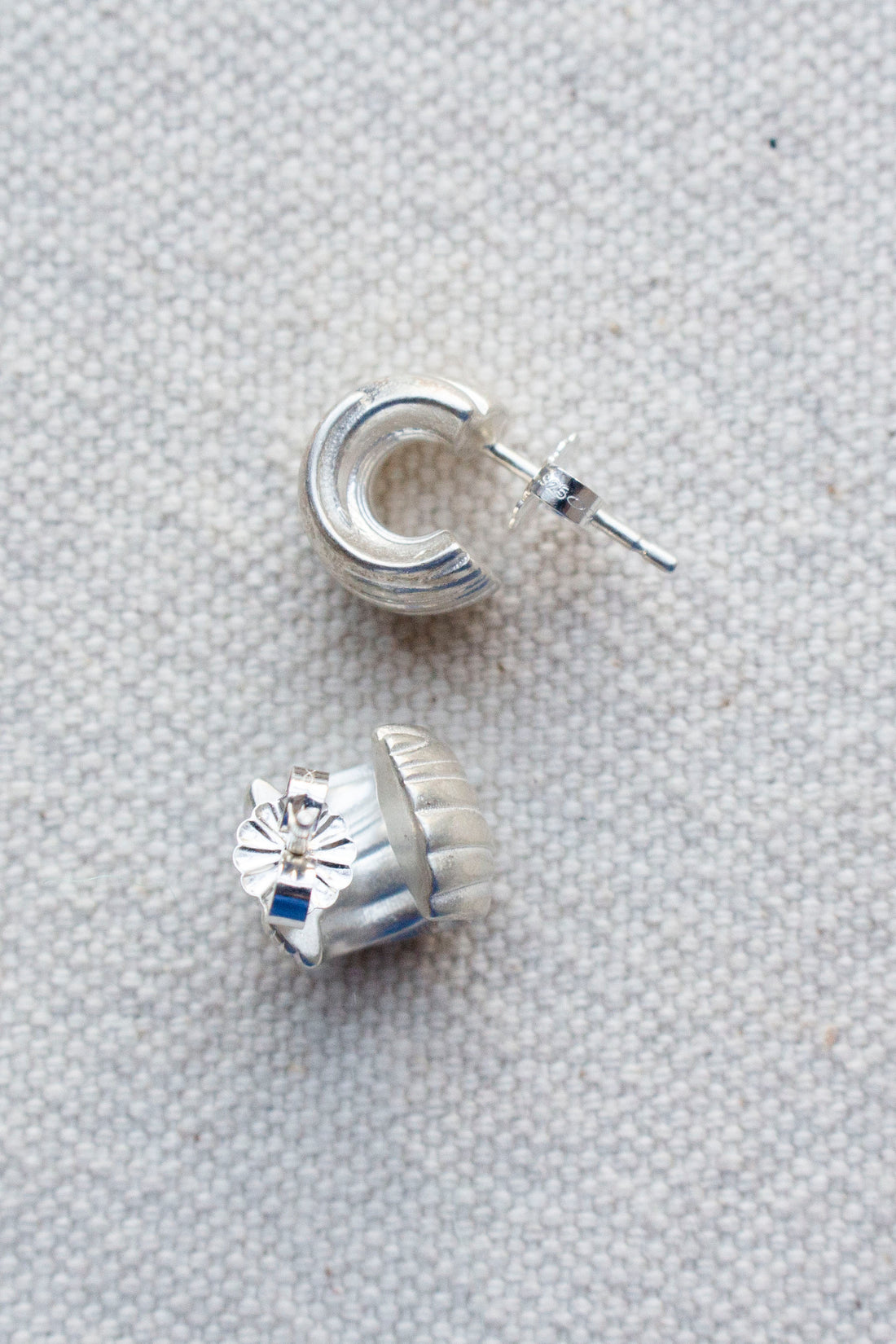 Sapir Bachar Forever Mini Huggies in Sterling Silver