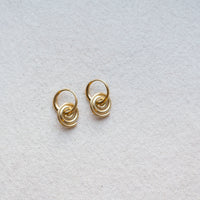 Sapir Bachar Gold Small Whorl Hoops