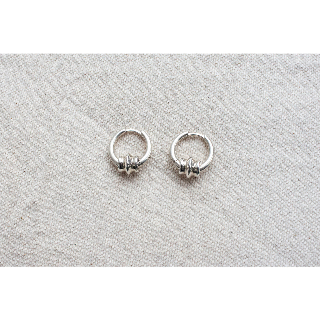 Sapir Bachar Mini Vessel Hoops in Sterling Silver