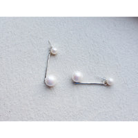 Sapir Bachar Pearl Shard Earrings in Sterling Silver