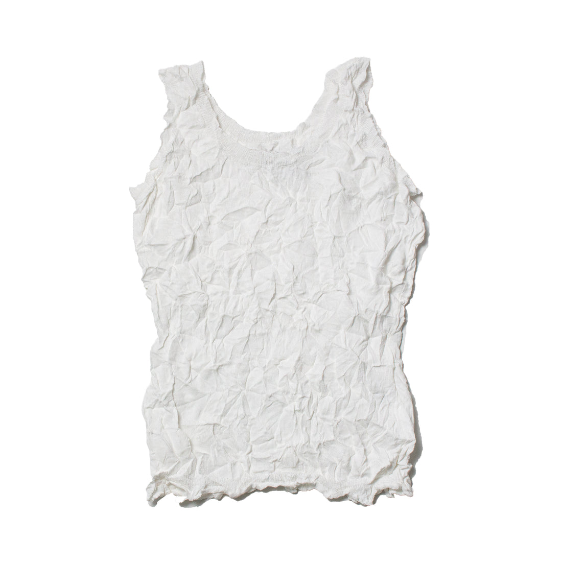 Sayaka Davis Crinkled Knit Tank in White