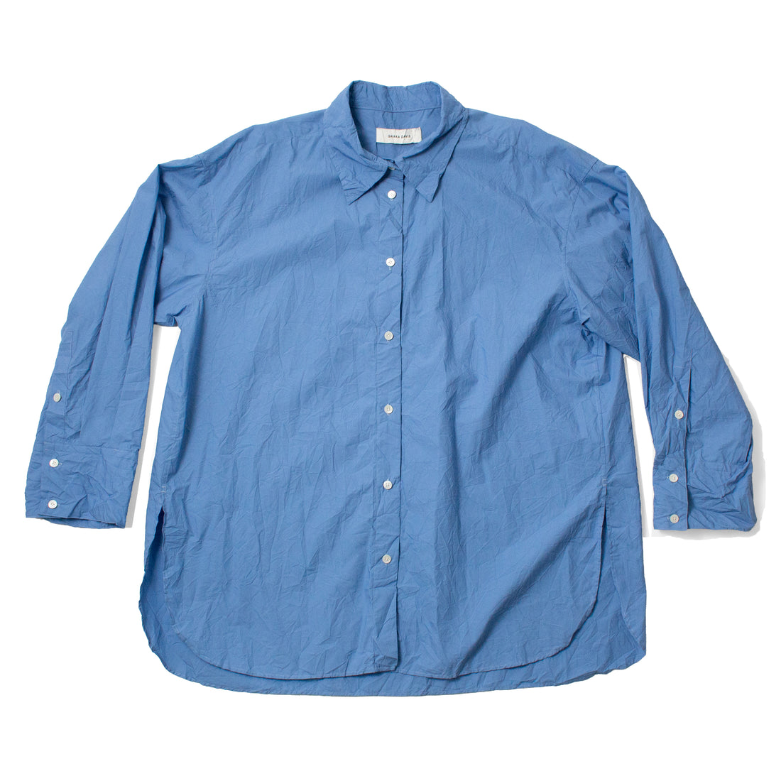 Sayaka Davis Crinkled Oversized Shirt in French Blue