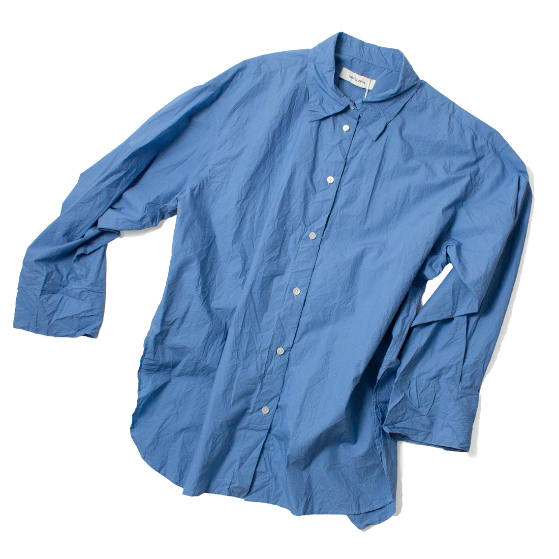 Sayaka Davis Crinkled Oversized Shirt in French Blue