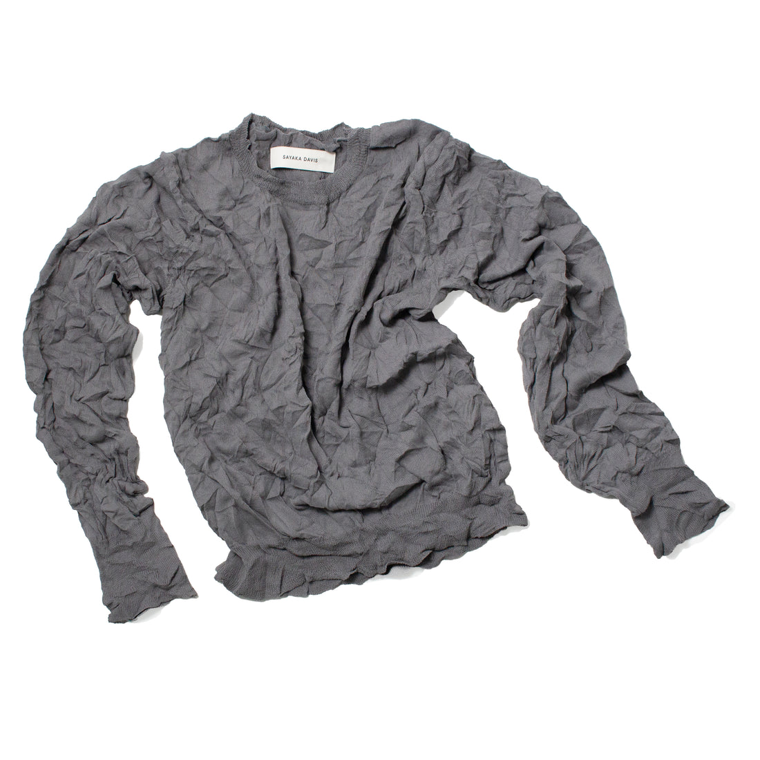 Sayaka Davis Crinkled Pullover in Steel