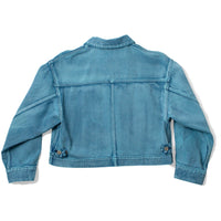 Sayaka Davis Cropped Jacket in Aqua