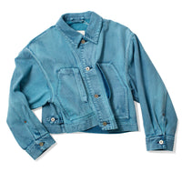 Sayaka Davis Cropped Jacket in Aqua