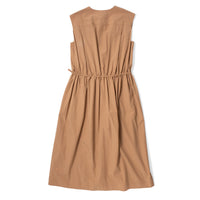 Sayaka Davis Drawstring Waist Dress in Tan Brown