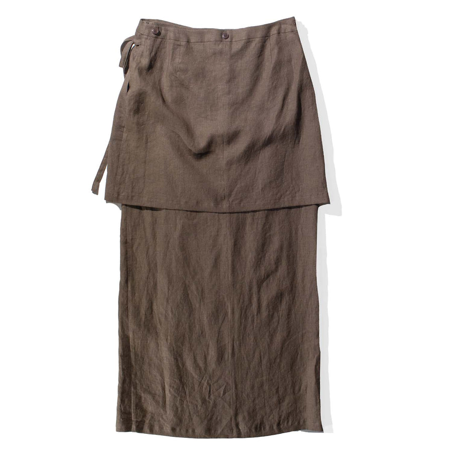 Sayaka Davis Layered Wrap Skirt in Espresso