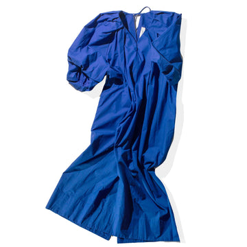 Sayaka Davis Tucked Cocoon Dress in Blue
