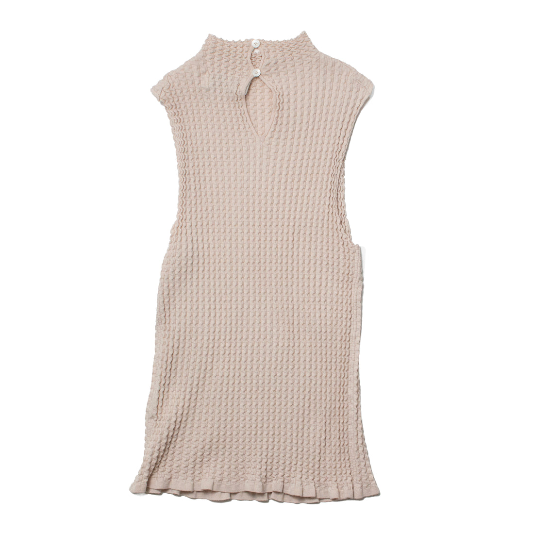 Sayaka Davis Wavy Rib Mockneck Tank in Light Beige