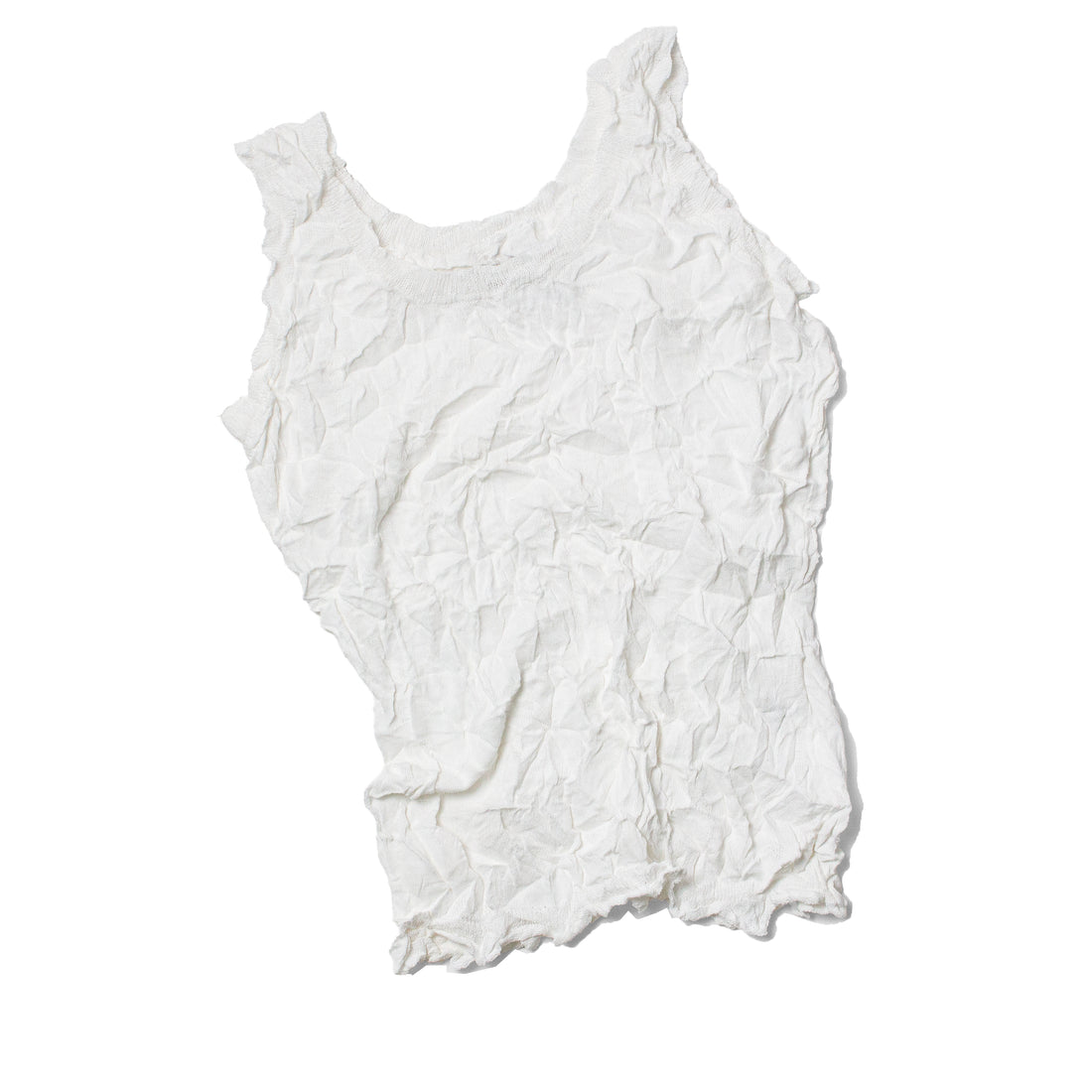 Sayaka Davis Crinkled Knit Tank in White
