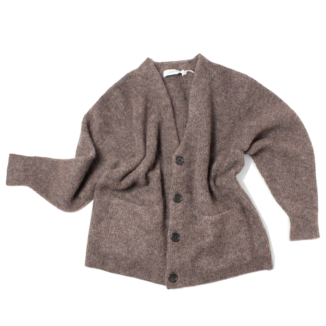 Sayaka Davis Mohair Cardigan in Ash Brown