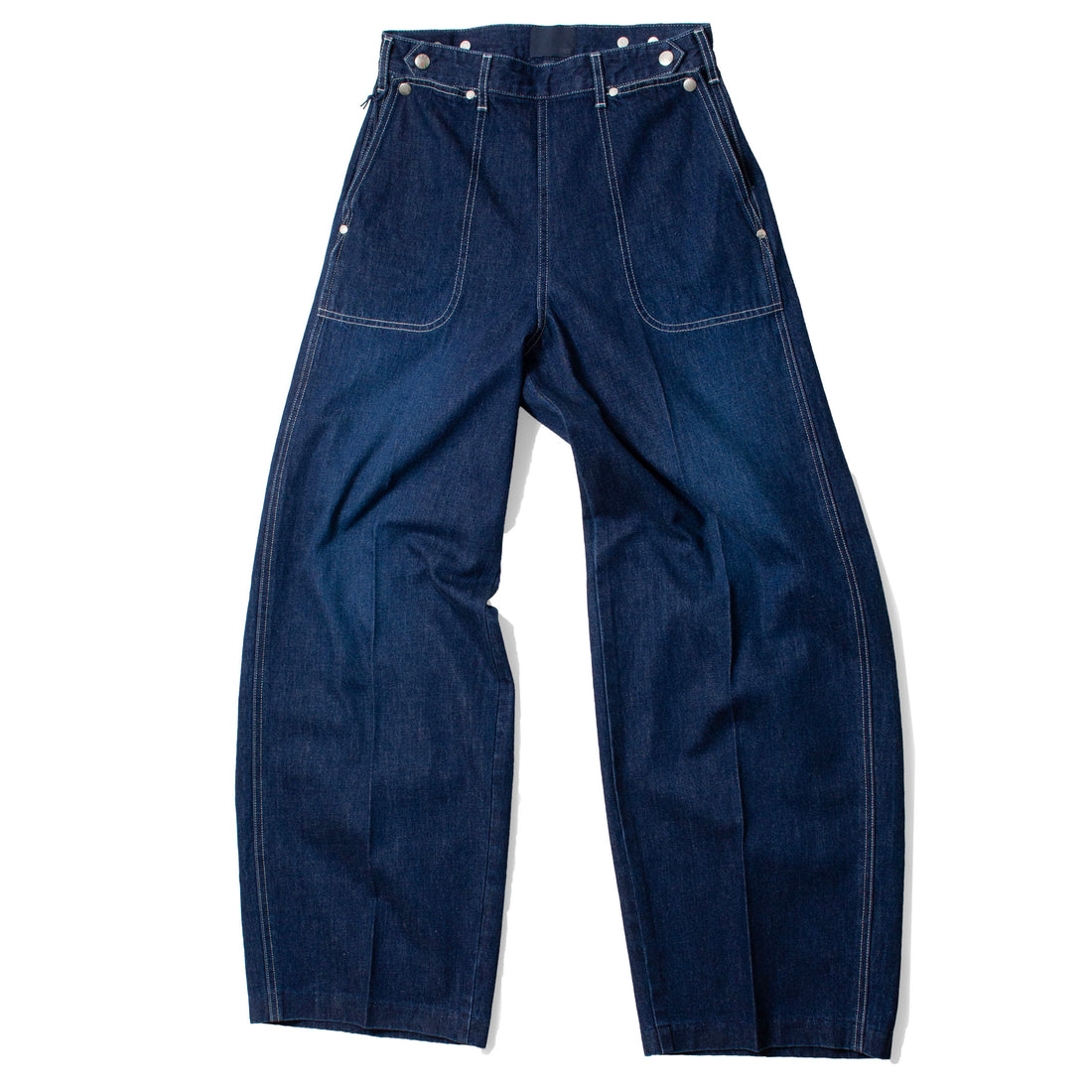 Serge W Side Zip Pants in Faded Blue