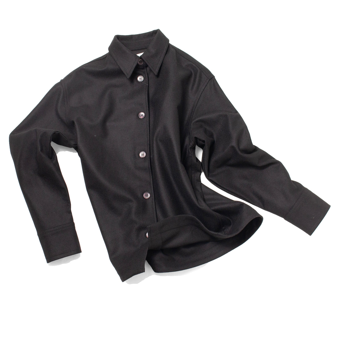 Studio Nicholson Santini Square Fit Overshirt in Black