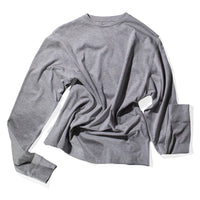 Studio Nicholson Simmons Long Sleeve T-Shirt in Grey Marl