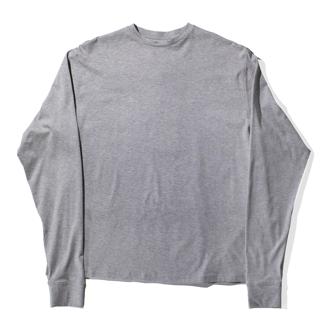 Studio Nicholson Simmons Long Sleeve T-Shirt in Grey Marl