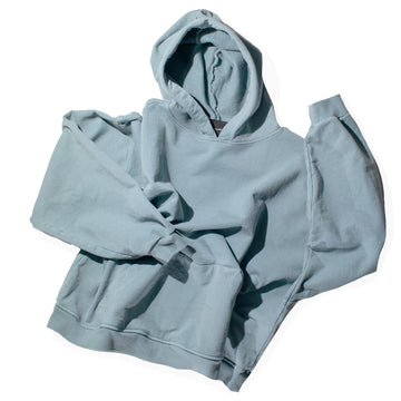 Toit Volant Oversize Wide Hoodie in Silver Blue