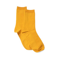 Hansel from Basel Essential Rib Trouser Sock in Gold