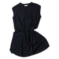 Tsuyumi Scalloped No-Sleeve Tunic in Black