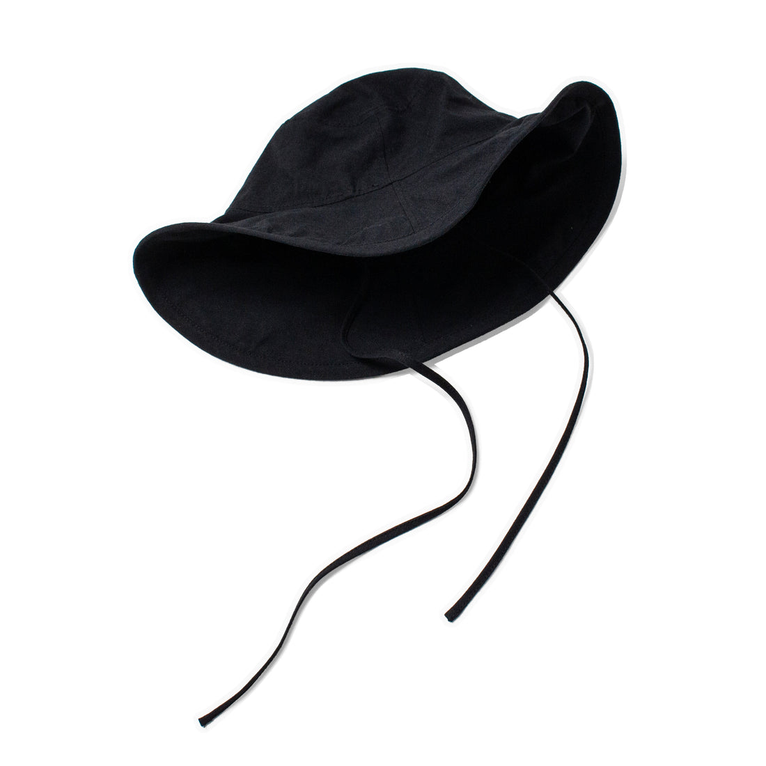 Tsuyumi Washed Reversible Wide-Brim Hat in Black