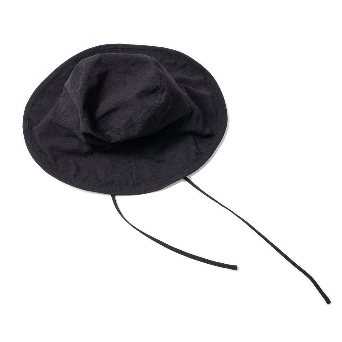 Tsuyumi Washed Reversible Wide-Brim Hat in Black