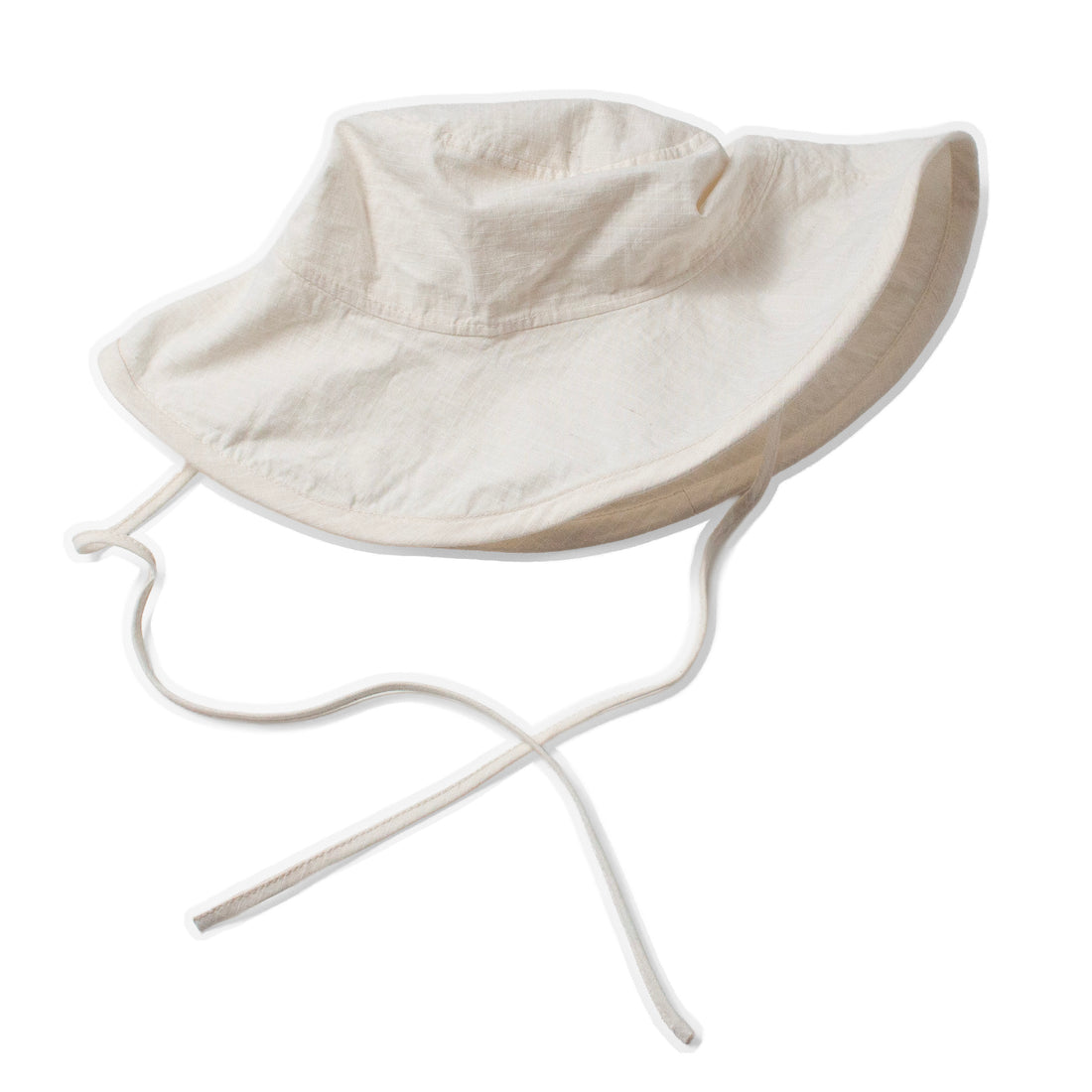 Tsuyumi Washed Reversible Wide-Brim Hat in Ivory