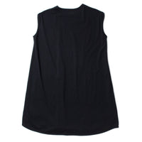 Tsuyumi Scalloped No-Sleeve Tunic in Black