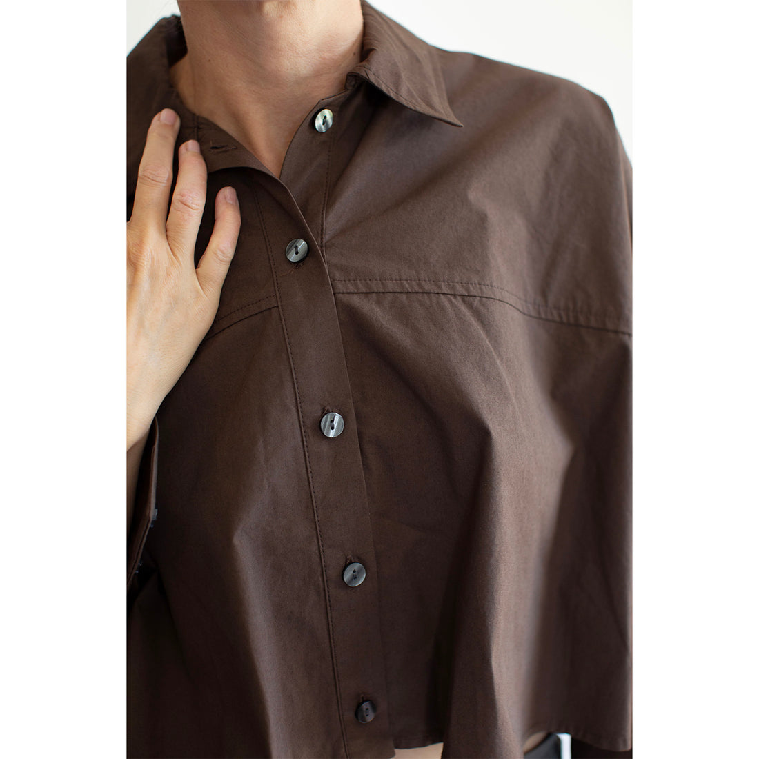 Proche Ellie Button Down in Chocolate