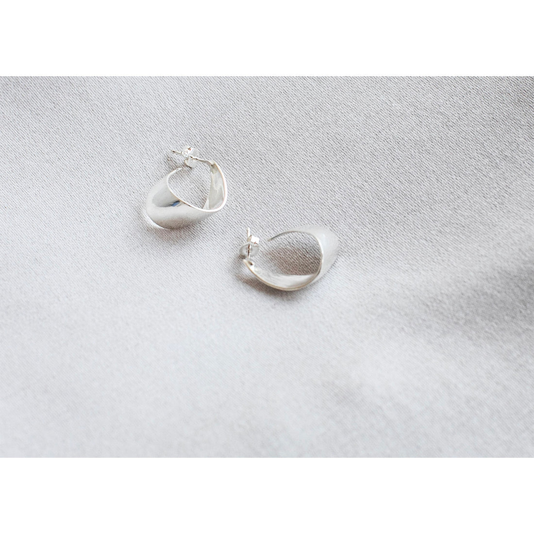 Fay Andrada Aleta Hoops in Silver
