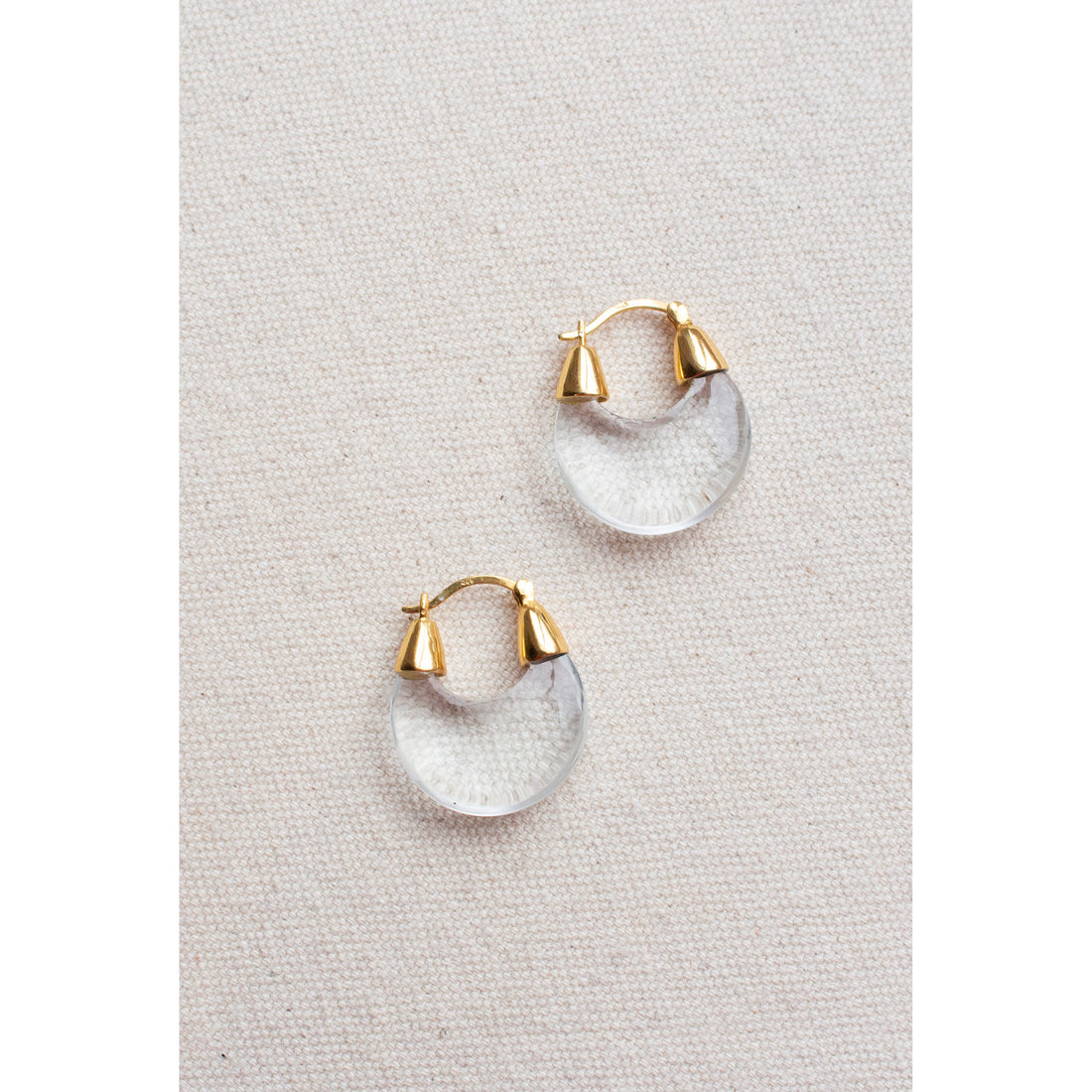 Nomia Crystal Hoops in Gold / Crystal