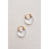 Nomia Crystal Hoops in Gold / Crystal