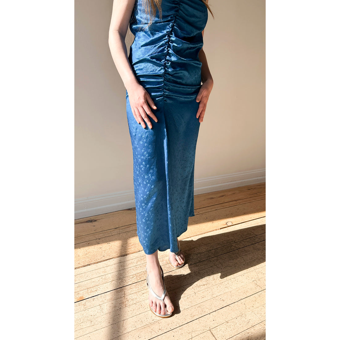 Nomia Gathered Front Dress in Deep Sea