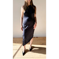 Nomia Side Tie Bias Dress in Ink