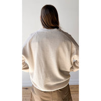 Evam Eva Cotton Paper Yarn Cardigan in Ivory