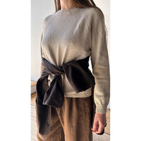 Evam Eva Roving Cotton Pullover in Ecru