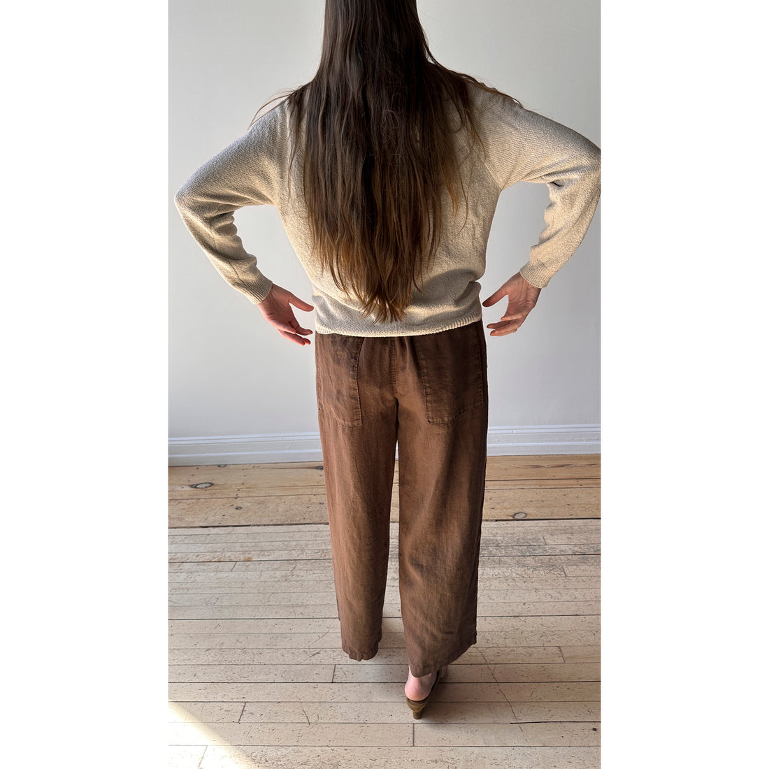 Evam Eva Roving Cotton Pullover in Ecru