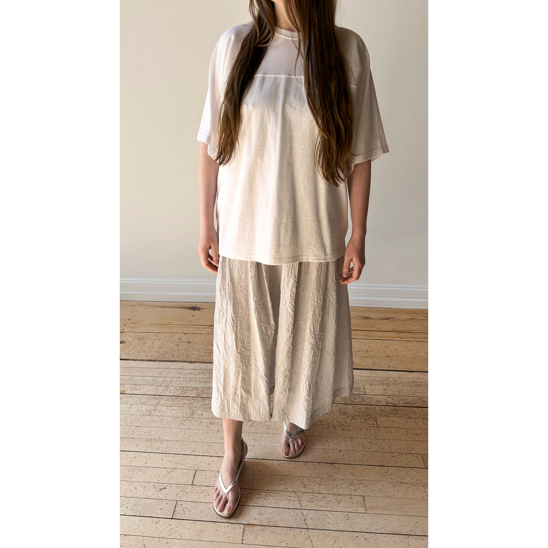 Nomia Lela Thong Wedge in Metallic