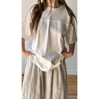 Chimala Unisex Cotton Fine Mesh Football Tee in Off White