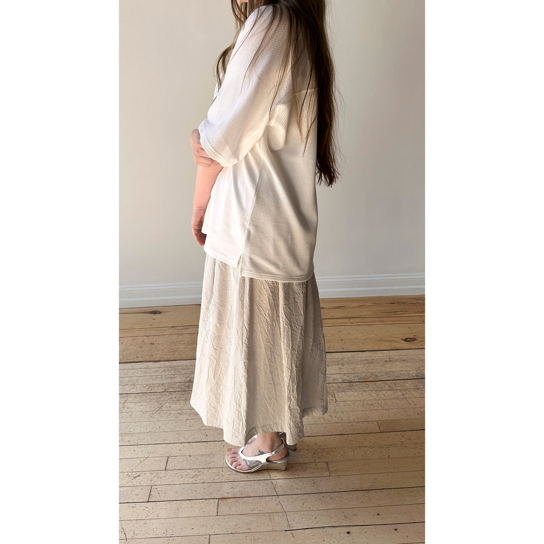 Nicholson & Nicholson Mira Skirt in Khaki Check