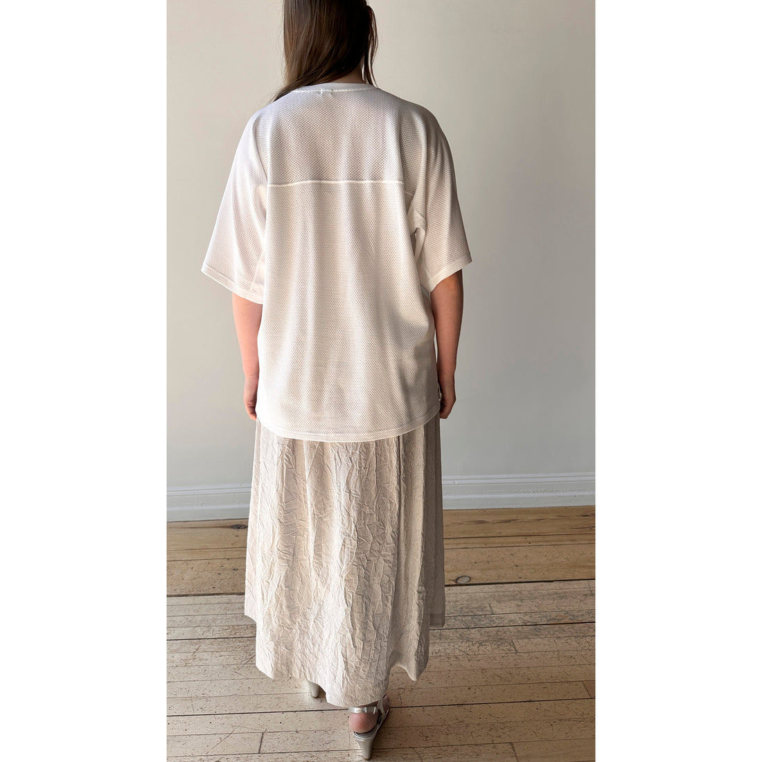 Chimala Unisex Cotton Fine Mesh Football Tee in Off White – JUDITH