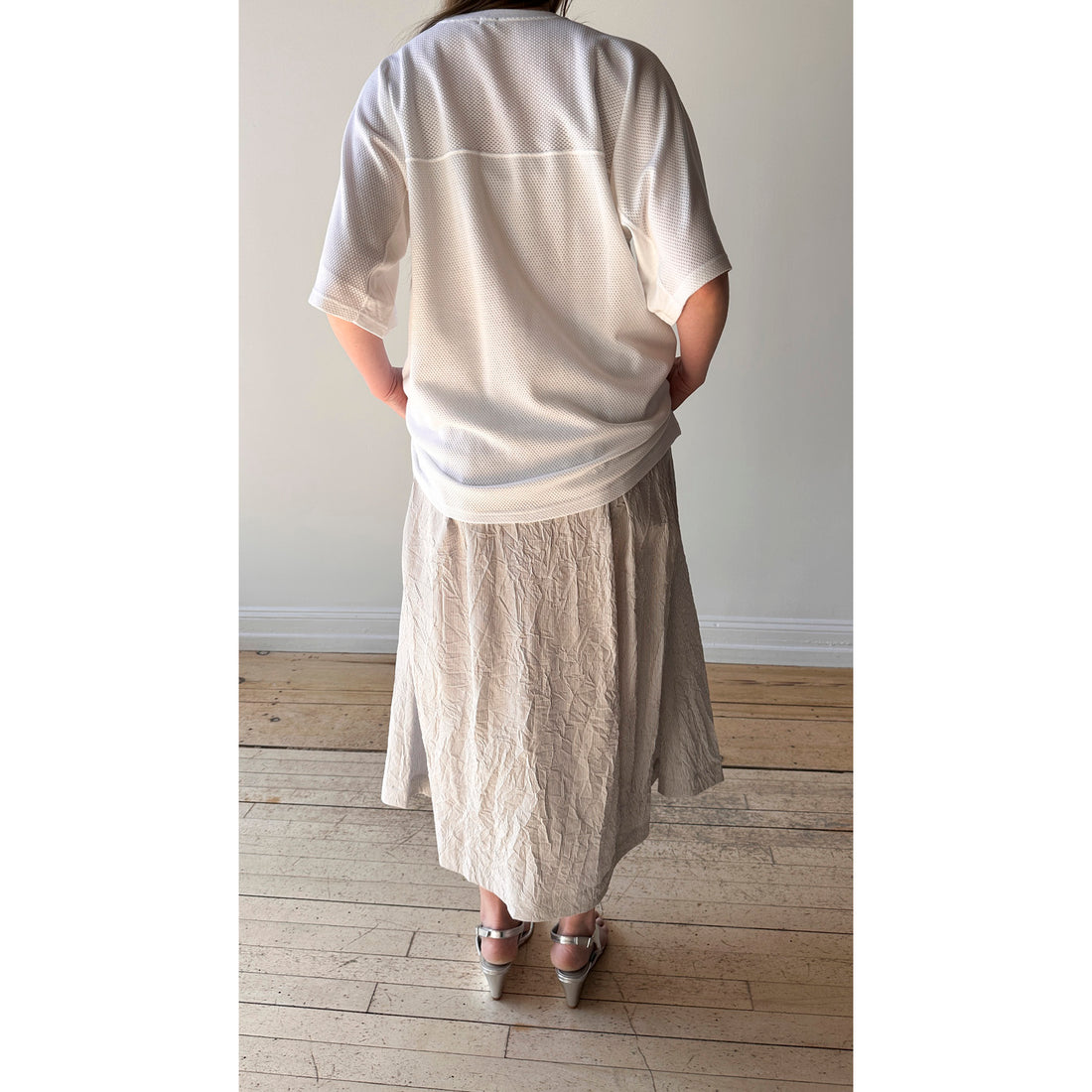 Nicholson & Nicholson Mira Skirt in Khaki Check