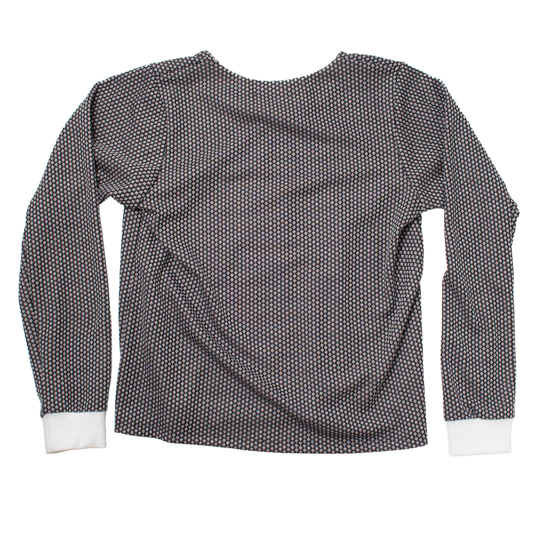 Carleen Cuffed Long Sleeve in Dot Jacquard