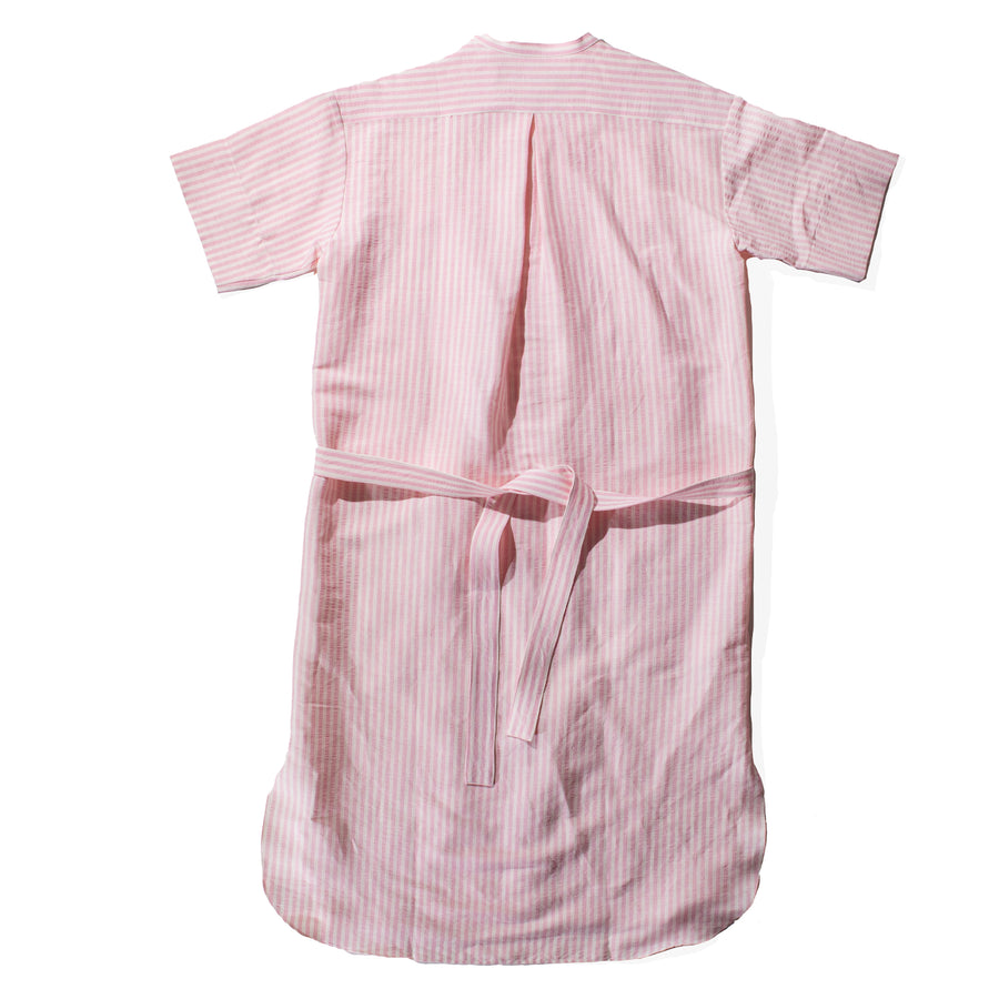 Caron Callahan Kalloni Dress in Pink Linen Stripe
