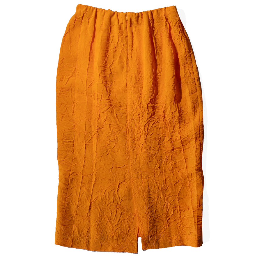 Caron Callahan Lavy Skirt in Tangerine Crinkle Viscose