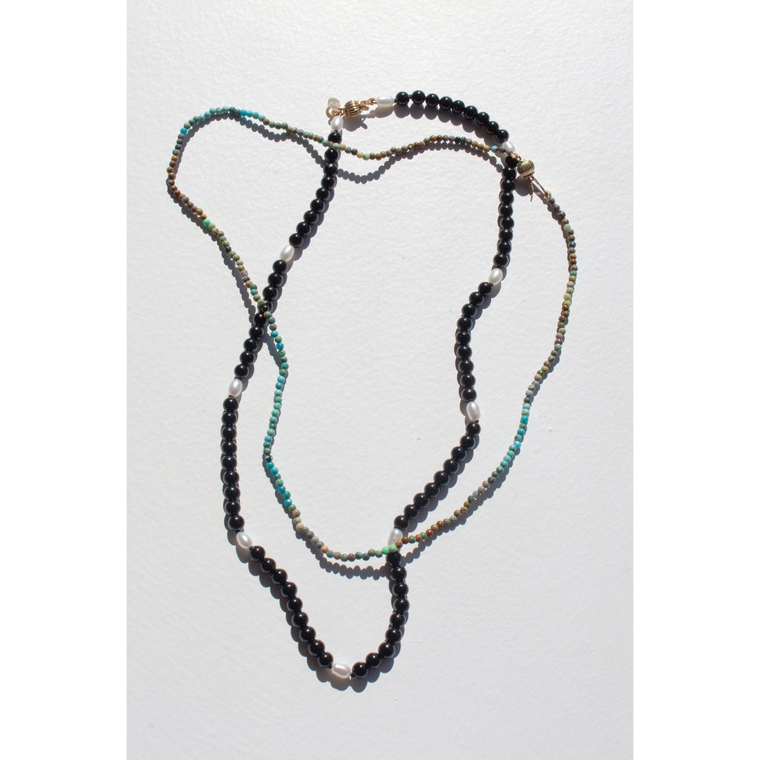 Beatrice Valenzuela Onyx & Pearl Necklace