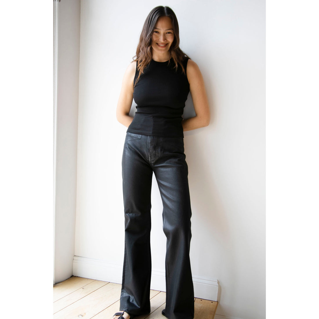 Jesse Kamm Les Deux Pants in Black Lacquer