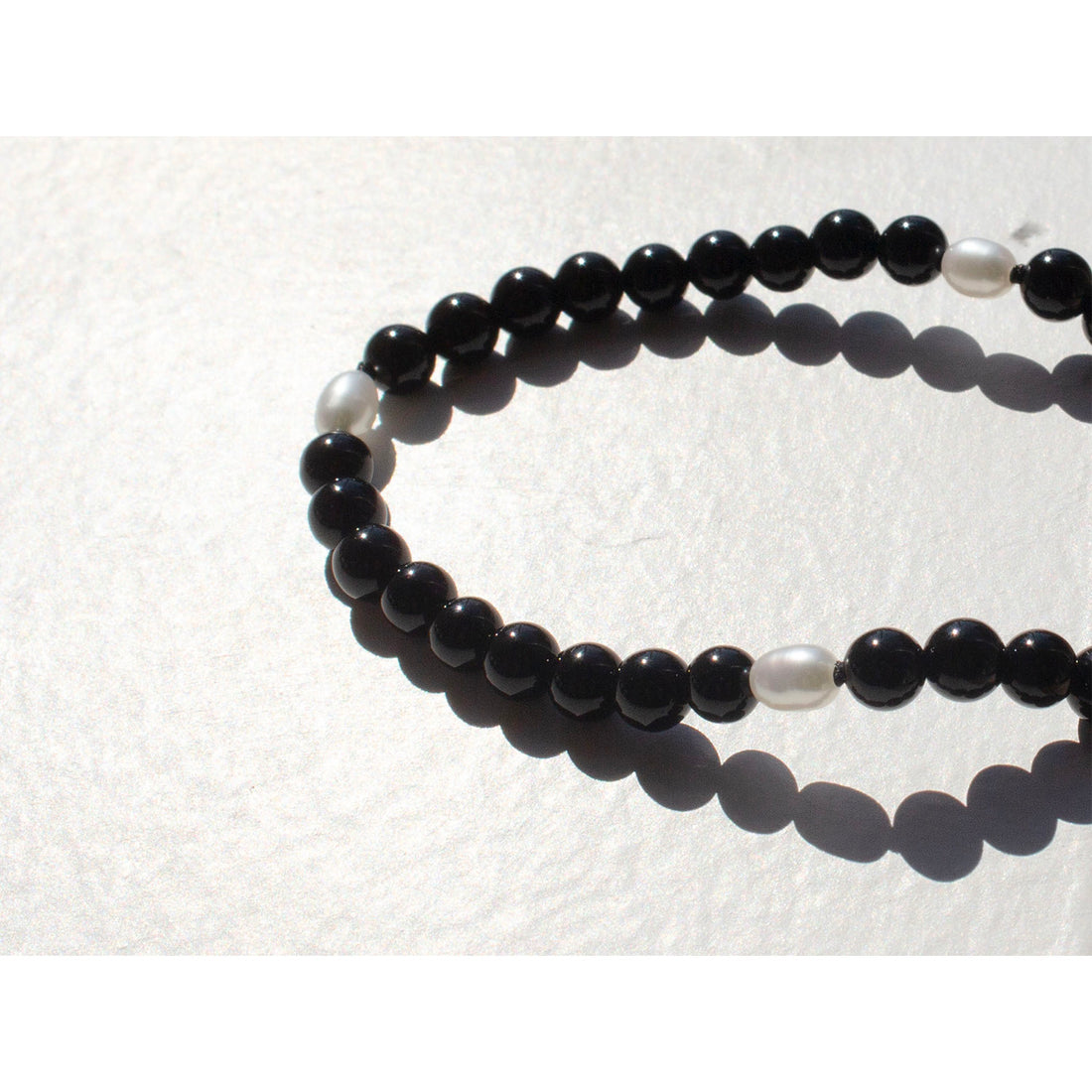 Beatrice Valenzuela Onyx & Pearl Bracelet