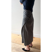 6397 Draped Wrap Skirt in Black